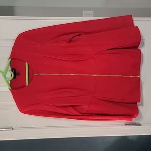 Lane Bryant Peplum Ponte Zip Jacket - Size 14